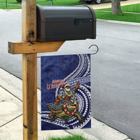 Samoa Christmas Garden Flag Santa Riding Sea Turtle