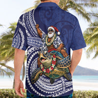 Samoa Christmas Hawaiian Shirt Santa Riding Sea Turtle DT05 - Polynesian Pride