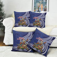 Samoa Christmas Pillow Cover Santa Riding Sea Turtle DT05 - Polynesian Pride