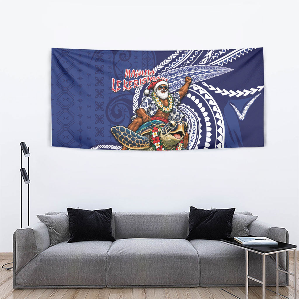 Samoa Christmas Tapestry Santa Riding Sea Turtle DT05 - Polynesian Pride