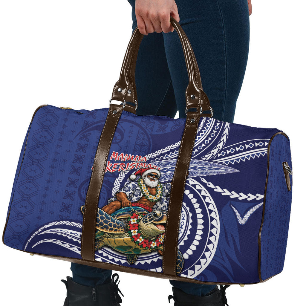 Samoa Christmas Travel Bag Santa Riding Sea Turtle DT05 - Polynesian Pride