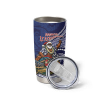 Samoa Christmas Tumbler Cup Santa Riding Sea Turtle DT05 - Polynesian Pride