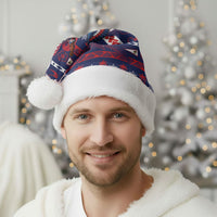 American Samoa Christmas Santa Hat Santa Riding Bald Eagle DT05 - Polynesian Pride