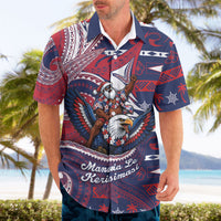 American Samoa Christmas Hawaiian Shirt Santa Riding Bald Eagle DT05 - Polynesian Pride