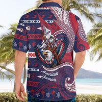 American Samoa Christmas Hawaiian Shirt Santa Riding Bald Eagle DT05 - Polynesian Pride