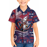 American Samoa Christmas Hawaiian Shirt Santa Riding Bald Eagle DT05 - Polynesian Pride