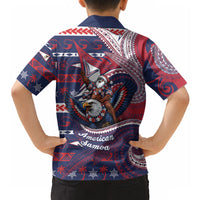 American Samoa Christmas Hawaiian Shirt Santa Riding Bald Eagle DT05 - Polynesian Pride
