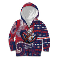 American Samoa Christmas Kid Hoodie Santa Riding Bald Eagle
