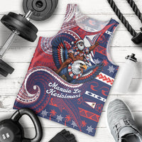 American Samoa Christmas Men Tank Top Santa Riding Bald Eagle DT05 - Polynesian Pride