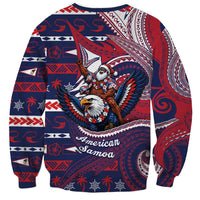 American Samoa Christmas Sweatshirt Santa Riding Bald Eagle