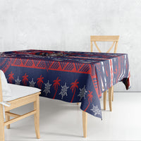 American Samoa Christmas Tablecloth Santa Riding Bald Eagle DT05 - Polynesian Pride