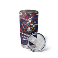 American Samoa Christmas Tumbler Cup Santa Riding Bald Eagle DT05 - Polynesian Pride