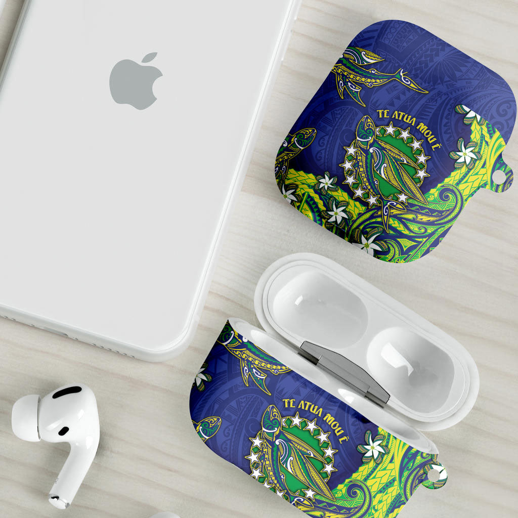 Cook Islands Language Week AirPods Case Flying Fish 15 Stars Tribal Patterns