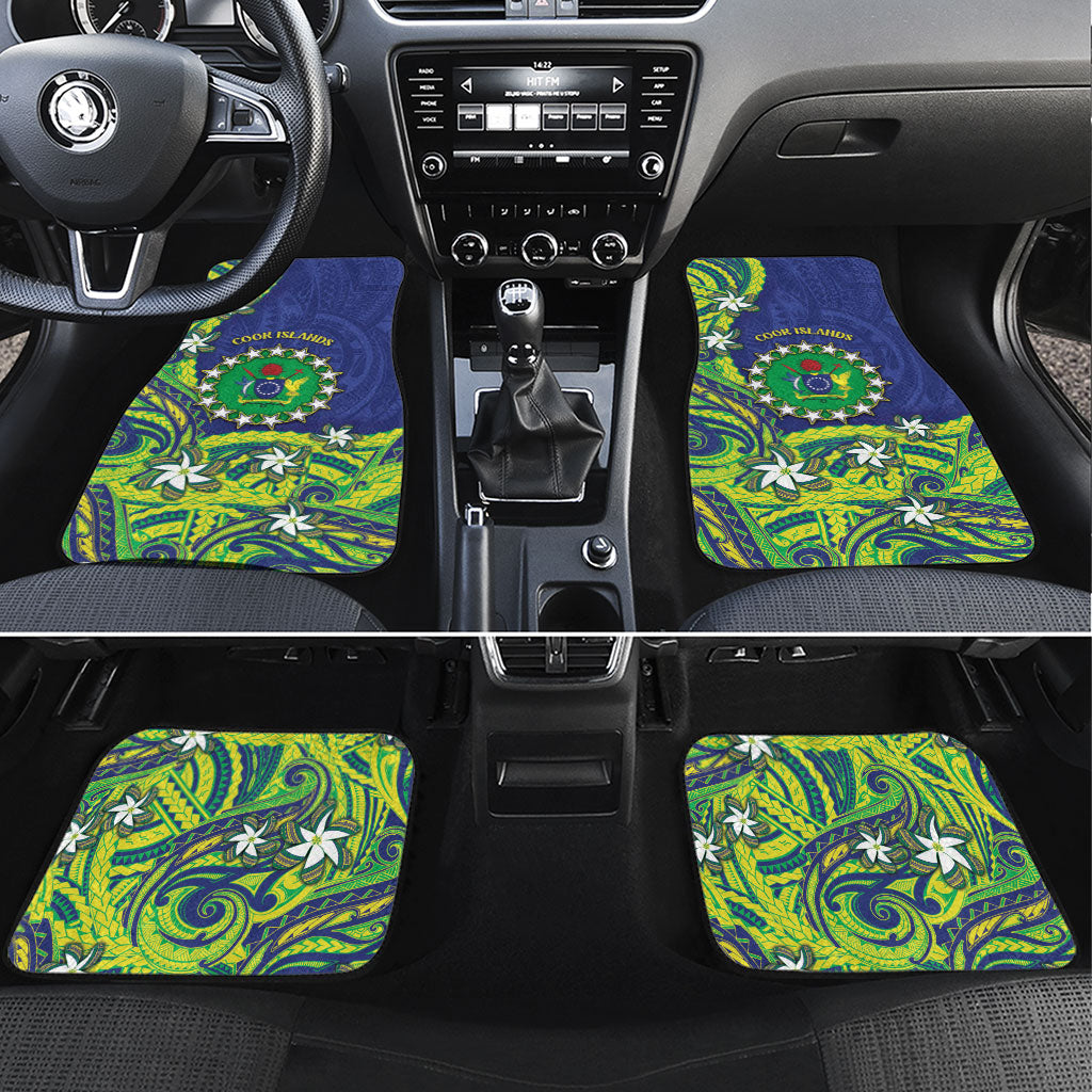 Cook Islands Language Week Car Mats Flying Fish 15 Stars Tribal Patterns