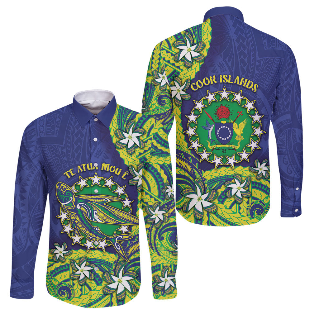 Cook Islands Language Week Family Matching Mermaid Dress and Hawaiian Shirt Flying Fish 15 Stars Tribal Patterns