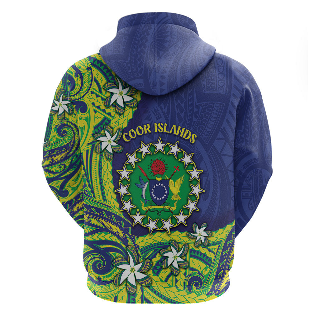 Cook Islands Language Week Hoodie Flying Fish 15 Stars Tribal Patterns