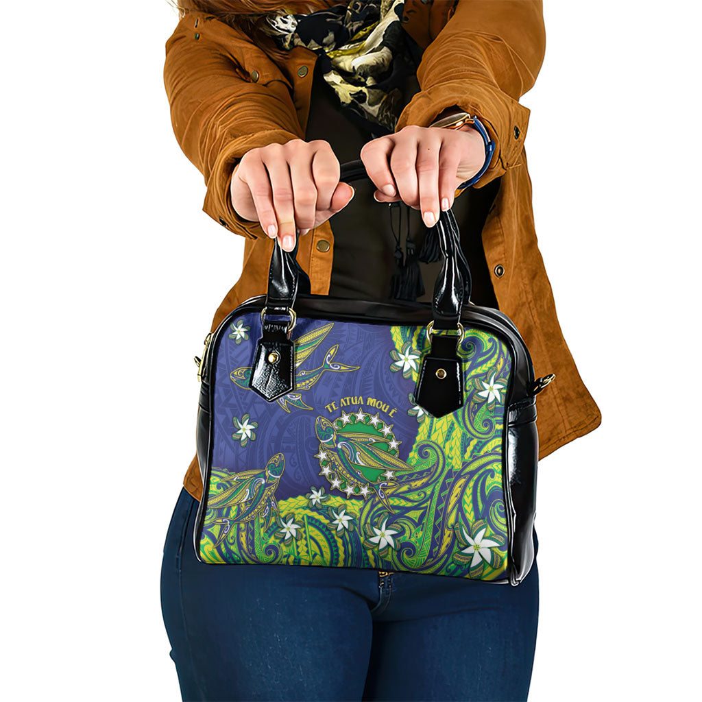 Cook Islands Language Week Shoulder Handbag Flying Fish 15 Stars Tribal Patterns DT05 One Size Green - Polynesian Pride