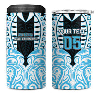 Custom Aotearoa Ngati Kahungunu 4 in 1 Can Cooler Tumbler New Zealand Traditional Maori Pattern