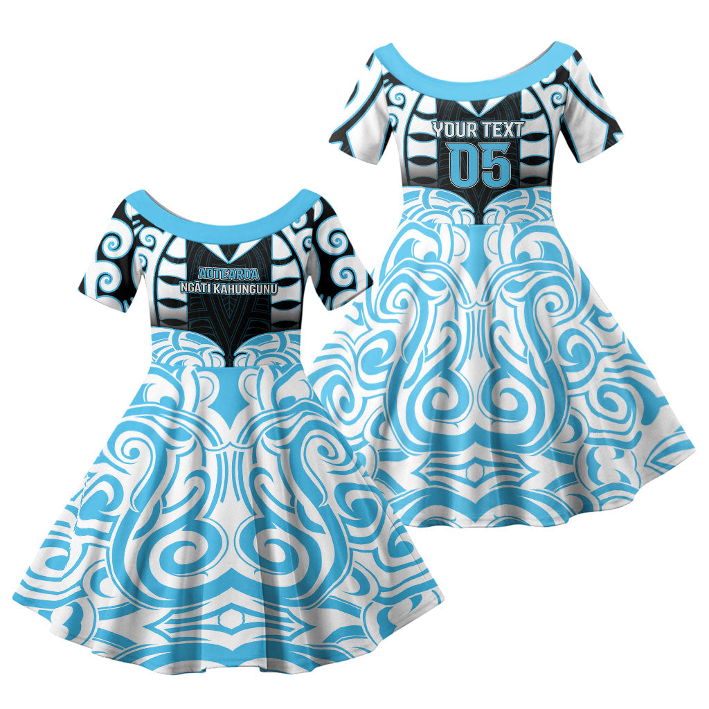 Custom Aotearoa Ngati Kahungunu Family Matching Mermaid Dress and Hawaiian Shirt New Zealand Traditional Maori Pattern