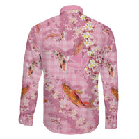 Pink Palaka Hawaiian And Japanese Family Matching Mermaid Dress and Hawaiian Shirt Sakura Lei With Koi Fish DT05 - Polynesian Pride