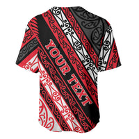 Personalised Aotearoa Te Arawa Baseball Jersey New Zealand Maori Tribal Fern Pattern
