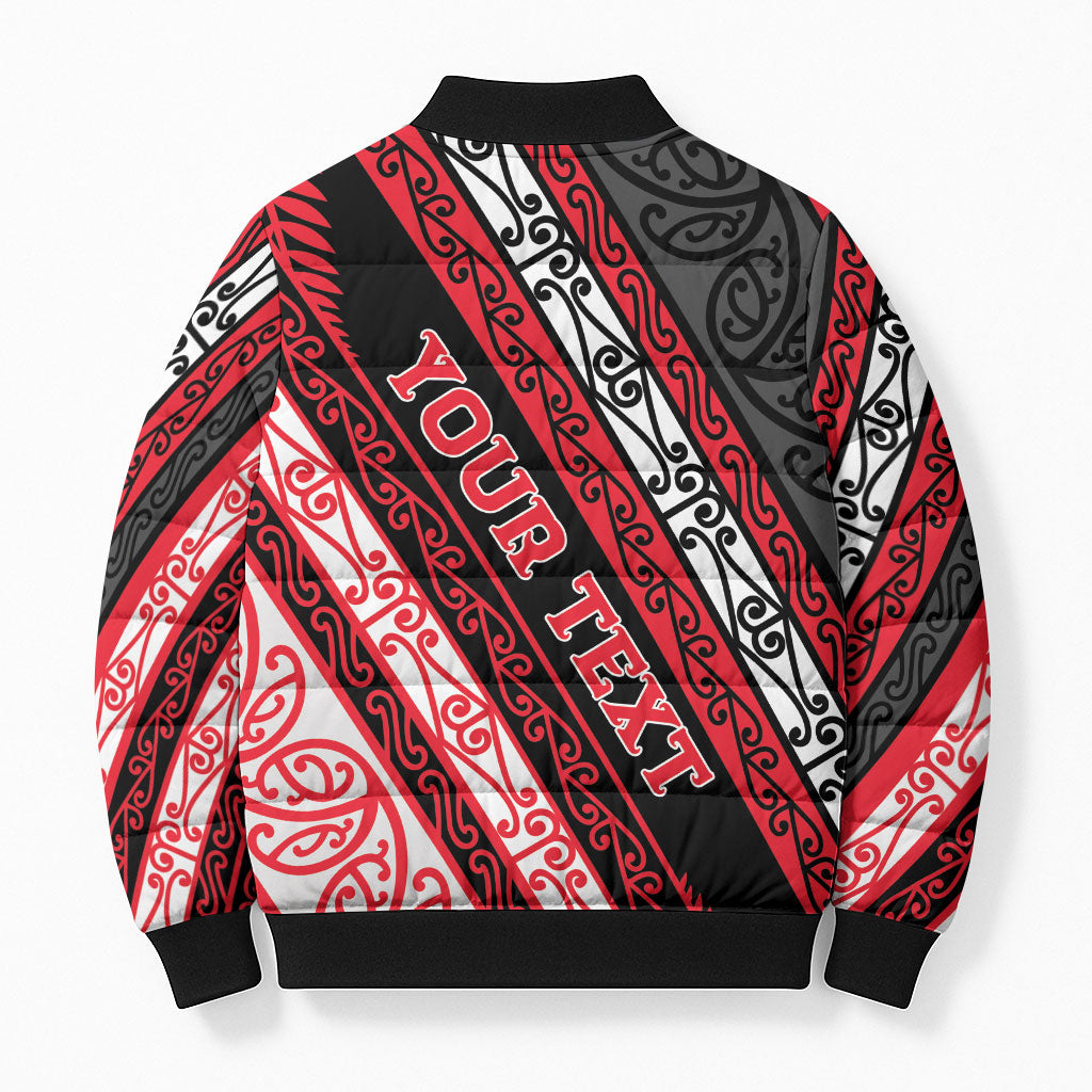 Personalised Aotearoa Te Arawa Bomber Puffer Jacket New Zealand Maori Tribal Fern Pattern
