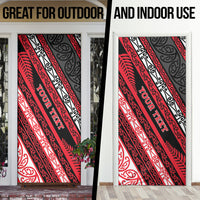 Personalised Aotearoa Te Arawa Door Cover New Zealand Maori Tribal Fern Pattern