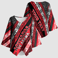 Personalised Aotearoa Te Arawa Kimono Sleeve Blouse New Zealand Maori Tribal Fern Pattern