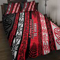 Aotearoa Te Arawa Quilt Bed Set New Zealand Maori Tribal Fern Pattern