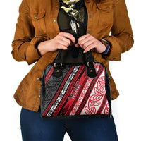 Aotearoa Te Arawa Shoulder Handbag New Zealand Maori Tribal Fern Pattern