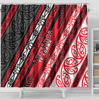 Aotearoa Te Arawa Shower Curtain New Zealand Maori Tribal Fern Pattern