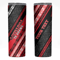 Personalised Aotearoa Te Arawa Skinny Tumbler New Zealand Maori Tribal Fern Pattern