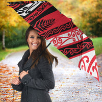 Aotearoa Te Arawa Umbrella New Zealand Maori Tribal Fern Pattern