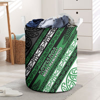 Aotearoa Ngati Maniapoto Laundry Basket New Zealand Maori Tribal Fern Pattern
