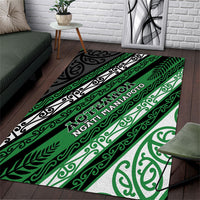 Aotearoa Ngati Maniapoto Area Rug New Zealand Maori Tribal Fern Pattern