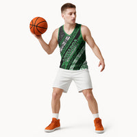 Personalised Aotearoa Ngati Maniapoto Basketball Jersey New Zealand Maori Tribal Fern Pattern