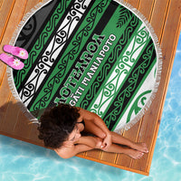 Aotearoa Ngati Maniapoto Beach Blanket New Zealand Maori Tribal Fern Pattern