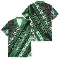 Personalised Aotearoa Ngati Maniapoto Family Matching Long Sleeve Bodycon Dress and Hawaiian Shirt New Zealand Maori Tribal Fern Pattern