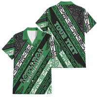 Personalised Aotearoa Ngati Maniapoto Family Matching Puletasi and Hawaiian Shirt New Zealand Maori Tribal Fern Pattern