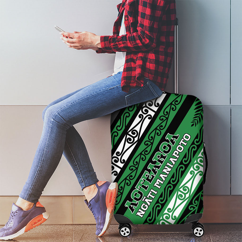 Aotearoa Ngati Maniapoto Luggage Cover New Zealand Maori Tribal Fern Pattern