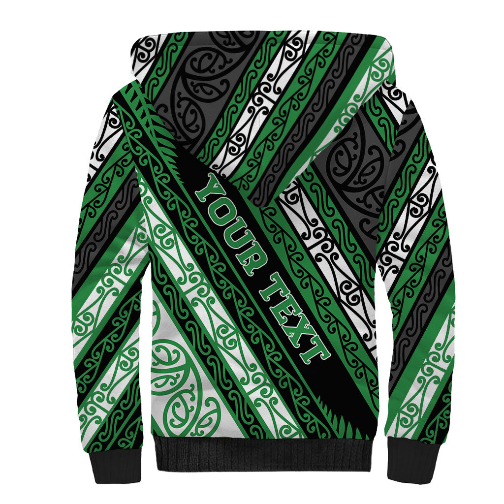 Personalised Aotearoa Ngati Maniapoto Sherpa Hoodie New Zealand Maori Tribal Fern Pattern