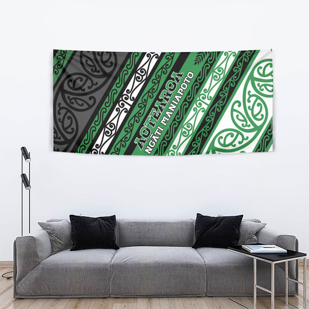 Aotearoa Ngati Maniapoto Tapestry New Zealand Maori Tribal Fern Pattern