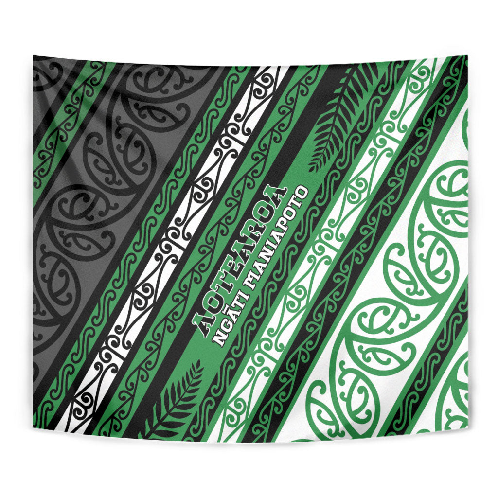 Aotearoa Ngati Maniapoto Tapestry New Zealand Maori Tribal Fern Pattern