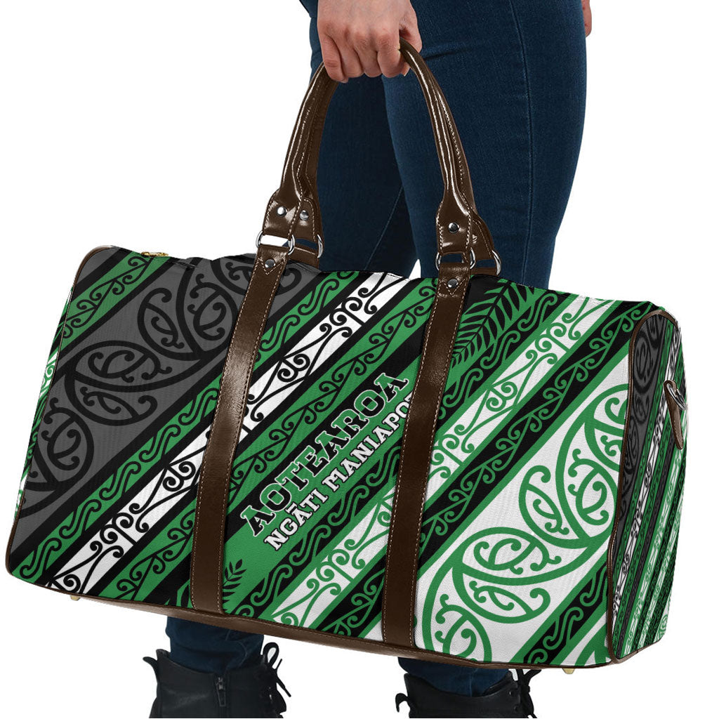 Aotearoa Ngati Maniapoto Travel Bag New Zealand Maori Tribal Fern Pattern