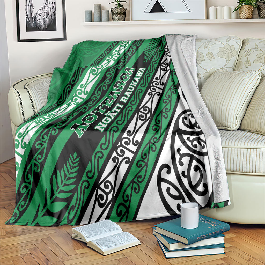 Aotearoa Ngati Raukawa Blanket New Zealand Maori Tribal Fern Pattern