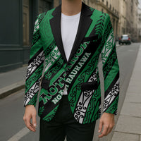 Personalised Aotearoa Ngati Raukawa Blazer New Zealand Maori Tribal Fern Pattern