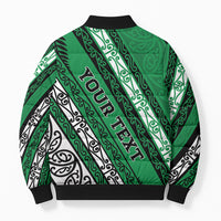 Personalised Aotearoa Ngati Raukawa Bomber Puffer Jacket New Zealand Maori Tribal Fern Pattern
