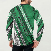 Personalised Aotearoa Ngati Raukawa Button Sweatshirt New Zealand Maori Tribal Fern Pattern