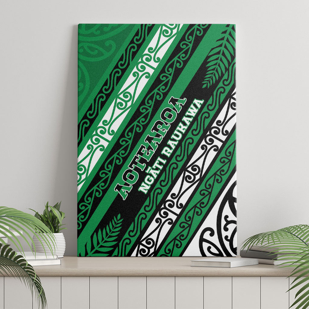 Aotearoa Ngati Raukawa Canvas Wall Art New Zealand Maori Tribal Fern Pattern