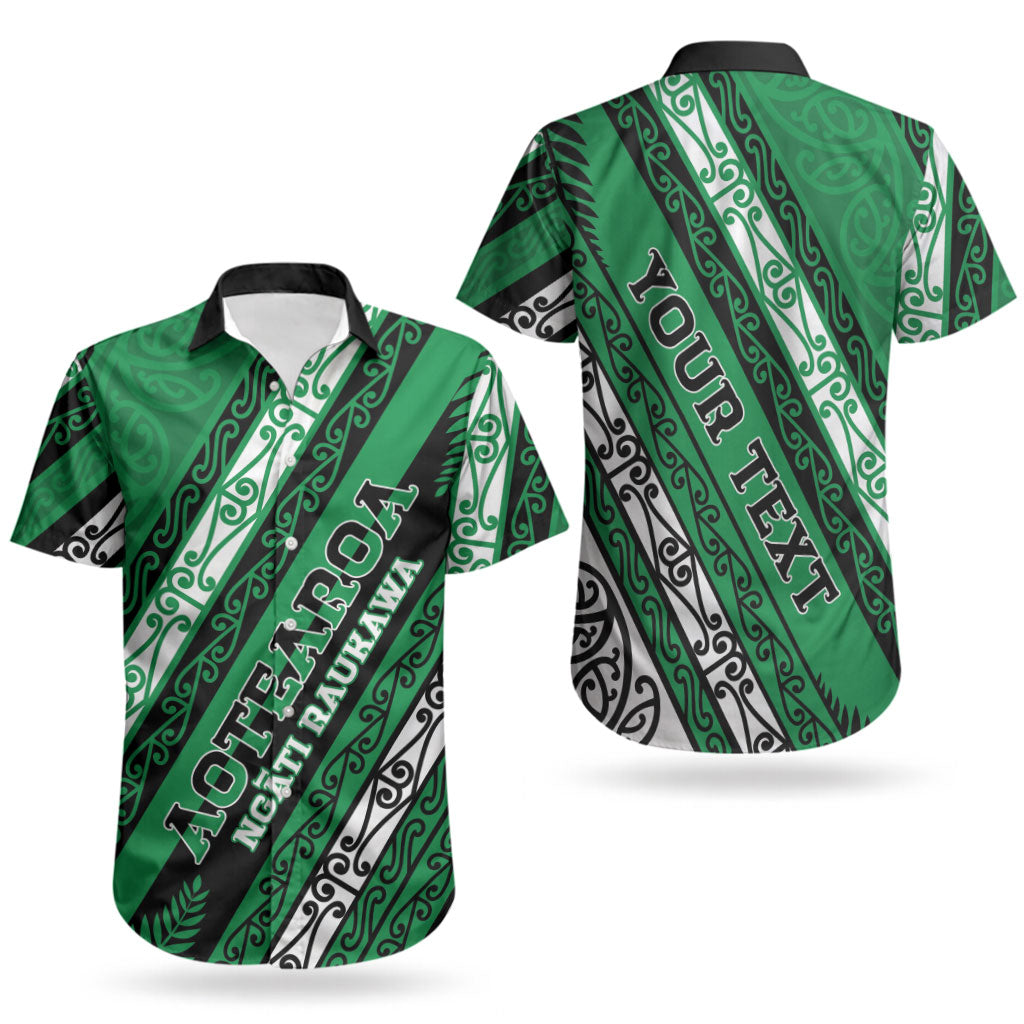 Personalised Aotearoa Ngati Raukawa Couples Matching Tank Maxi Dress and Hawaiian Shirt New Zealand Maori Tribal Fern Pattern